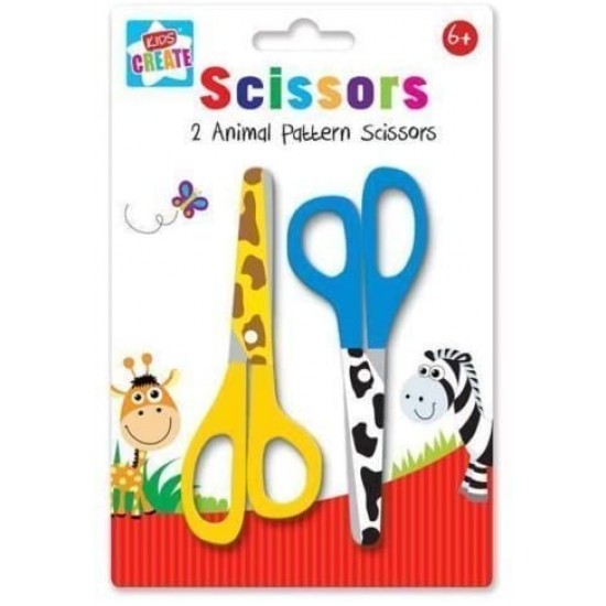 Kids Create Animal Printed Scissors 2 Pack